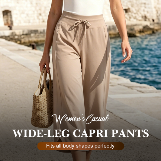 📢📢40 % DE RÉDUCTION !! ⏰Pantalon capri décontracté à jambes larges pour femme