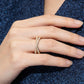 Adjustable Double Layer Criss-Cross Ring