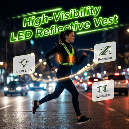 📢📢40 % DE RÉDUCTION !! ⏰Gilet à lumières clignotantes LED pour les activités de plein air