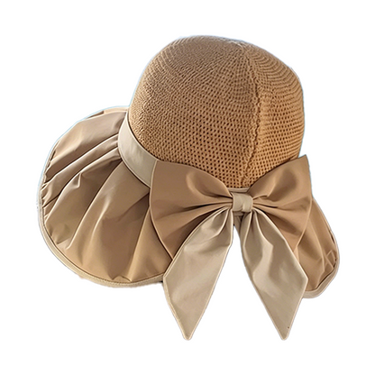 📢📢40 % DE RÉDUCTION !! ⏰Chapeau de soleil à couronne en tricot respirant avec nœud