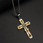 💥 50% DE RÉDUCTION ✝️ Collier avec pendentif en forme de croix de style vintage orné – Détails raffinés, intemporel & parfait pour un look spirituel ou élégant au quotidien ✨