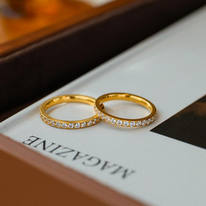 📢📢40 % DE RÉDUCTION !! ⏰Bague minimaliste en zircone pavée pour femme