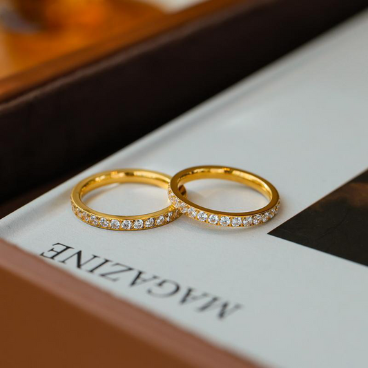📢📢40 % DE RÉDUCTION !! ⏰Bague minimaliste en zircone pavée pour femme