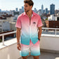 Men's Hawaiian Shirt & Shorts 2-Piece Set