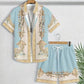 Men's Hawaiian Shirt & Shorts 2-Piece Set