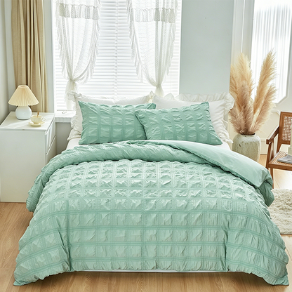 📢📢40 % DE RÉDUCTION !! ⏰3-Piece Pintuck Textured Duvet Cover Set