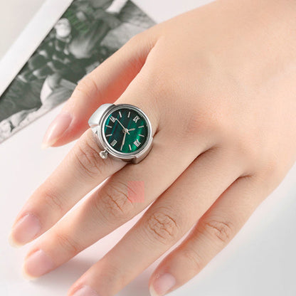 📢📢40 % DE RÉDUCTION !! ⏰Montres-bagues créatives en quartz de forme ronde