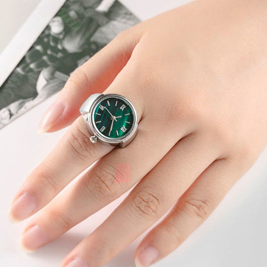 📢📢40 % DE RÉDUCTION !! ⏰Montres-bagues créatives en quartz de forme ronde