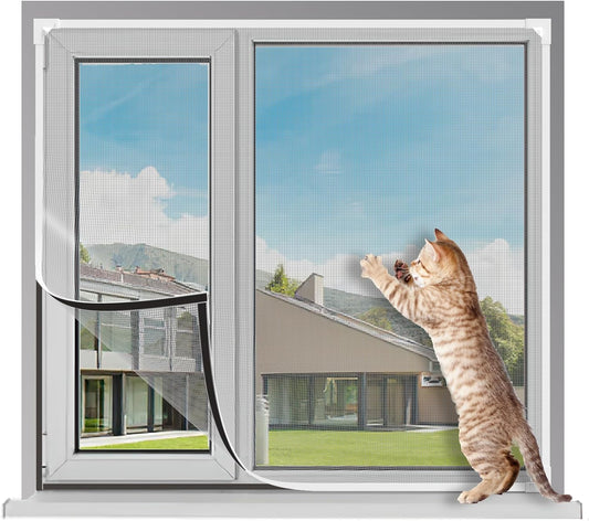 📢📢40% OFF !! ⏰ Magnetic Window Screen Adjustable DIY Window Net Screens Mesh，Strong Magnet Closure, Keeps Bugs Out, Fresh Air In. Perfect for Home, RV or Balcony! 🦟🚫🏠