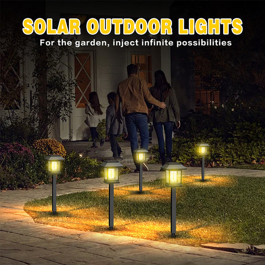 📢📢50 % DE RÉDUCTION !! ⏰Lampes solaires d'extérieur étanches pour allées - Lot de 2