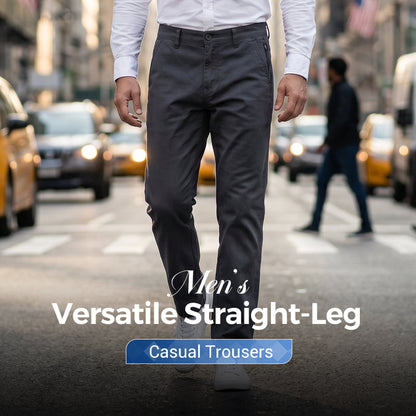 Men's Versatile Straight-Leg Casual Trousers