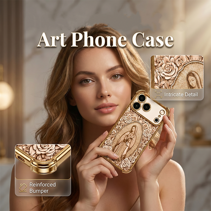 Gold-Tone Devotional Art Phone Case