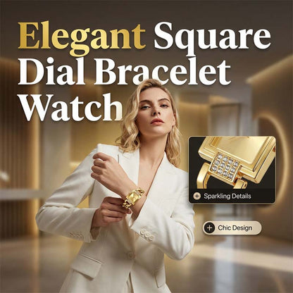 📢📢50 % DE RÉDUCTION !! ⏰Montre-bracelet à cadran carré pour femme