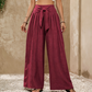 📢📢50 % DE RÉDUCTION !! ⏰Pantalon large à taille haute et nœud frontal pour femme