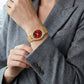 Montre Quartz Ovale Élégante pour Femme