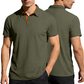 👔 50% DE RÉDUCTION 🌿 Chemise homme à col texturé contrasté – Respirante & absorbante – 5 couleurs, tailles S-3XL – style moderne et durable ✨