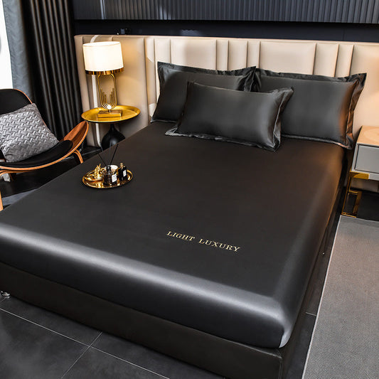 📢📢50 % DE RÉDUCTION !! ⏰ Ensemble de draps-housses en satin soyeux – Douceur haut de gamme pour une nuit confortable