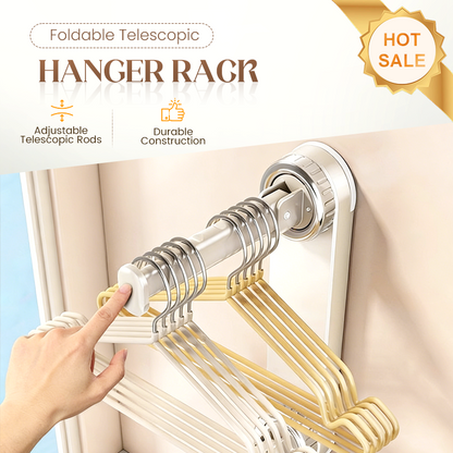 📢📢40% DE RÉDUCTION !! ⏰ Étendoir à linge télescopique pliable à ventouses – Stable, Gain de place 🛁