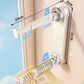 📢📢40% DE RÉDUCTION !! ⏰ Étendoir à linge télescopique pliable à ventouses – Stable, Gain de place 🛁
