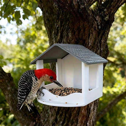 Hanging House Bird Feeder for Outdoor Gardens