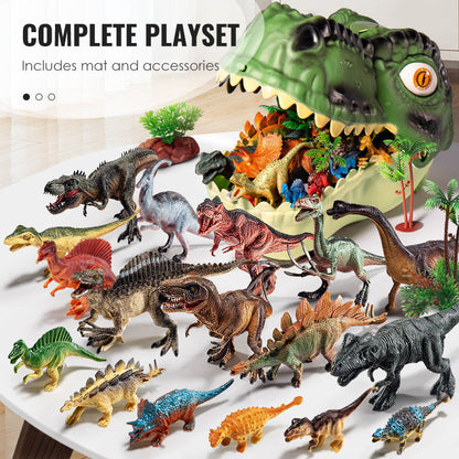 📢📢40% DE RÉDUCTION !! ⏰Coffret Dinosaures Éducatif pour Enfants – Figurines Ultra Réalistes, Caoutchouc Résistant & Boîte de Rangement T-Rex for une Aventure Jurassique à la Maison ✨🌋