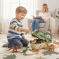 📢📢40% DE RÉDUCTION !! ⏰Coffret Dinosaures Éducatif pour Enfants – Figurines Ultra Réalistes, Caoutchouc Résistant & Boîte de Rangement T-Rex for une Aventure Jurassique à la Maison ✨🌋
