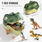 📢📢40% DE RÉDUCTION !! ⏰Coffret Dinosaures Éducatif pour Enfants – Figurines Ultra Réalistes, Caoutchouc Résistant & Boîte de Rangement T-Rex for une Aventure Jurassique à la Maison ✨🌋