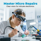 📢📢60 % DE RÉDUCTION !! ⏰ Loupe frontale LED avec 4 lentilles – Agrandissement ajustable & mains libres – Idéale pour bricolage, lecture ou maquillage – confortable et lumineuse 💡