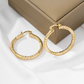 Boucles d'Oreilles Créoles Torsadées Élégantes pour Femme