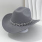 📢📢40 % DE RÉDUCTION !! ⏰Chapeau Cowboy Strass Cœur pour Femme – Fédora Jazz Français Élégant