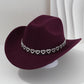 📢📢40 % DE RÉDUCTION !! ⏰Chapeau Cowboy Strass Cœur pour Femme – Fédora Jazz Français Élégant