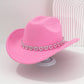 📢📢40 % DE RÉDUCTION !! ⏰Chapeau Cowboy Strass Cœur pour Femme – Fédora Jazz Français Élégant