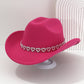 📢📢40 % DE RÉDUCTION !! ⏰Chapeau Cowboy Strass Cœur pour Femme – Fédora Jazz Français Élégant