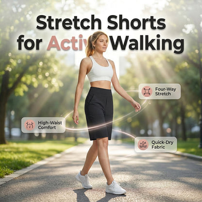 📢📢40 % DE RÉDUCTION !! ⏰Short de marche stretch confortable pour femme