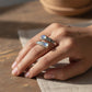 📢📢40 % DE RÉDUCTION !! ⏰ Bague vintage ajustable zircon goutte lumineuse – Éclat subtil & design raffiné – Parfaite pour le quotidien ou les occasions spéciales – confortable et intemporelle 💧✨