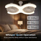 💡🌀 -50% ! Ventilateur de plafond LED double tête – 2 têtes indépendantes, 3 vitesses et télécommande – Idéal pour les grandes pièces ✨