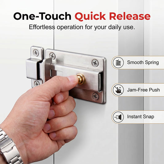 📢📢Achetez 2, Obtenez 1 Gratuit !! ⏰ Loquet de Sécurité à Rappel Automatique pour Porte