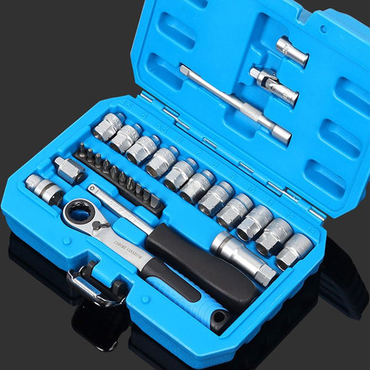 📢📢40% DE RÉDUCTION !! ⏰ Kit Clé à Cliquet 29 Pièces – Acier Chrome-Vanadium – Douilles & Embouts for Bricolage & Auto
