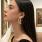 📢📢40 % DE RÉDUCTION !! ⏰Boucles d'Oreilles Créoles Torsadées Dorées pour Femme