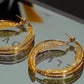 📢📢40 % DE RÉDUCTION !! ⏰Boucles d'Oreilles Créoles Torsadées Dorées pour Femme