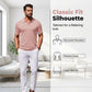 Men's Casual V-Neck T-Shirt Contrast Trim Short Sleeve Summer Top