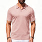 Men's Casual V-Neck T-Shirt Contrast Trim Short Sleeve Summer Top
