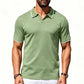 Men's Casual V-Neck T-Shirt Contrast Trim Short Sleeve Summer Top