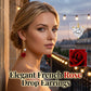 📢📢30% DE RÉDUCTION !! ⏰Boucles d'Oreilles Pendantes Rose Rouge Vintage Française