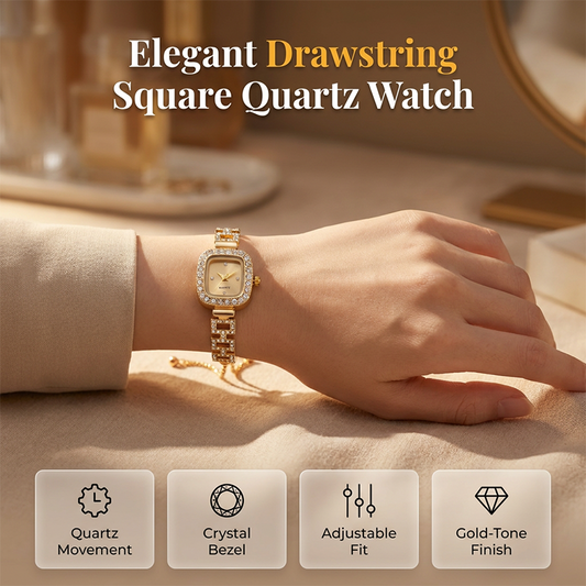 📢📢50% DE RÉDUCTION !! ⏰Montre Bracelet Cordon Carré à Quartz pour Femme