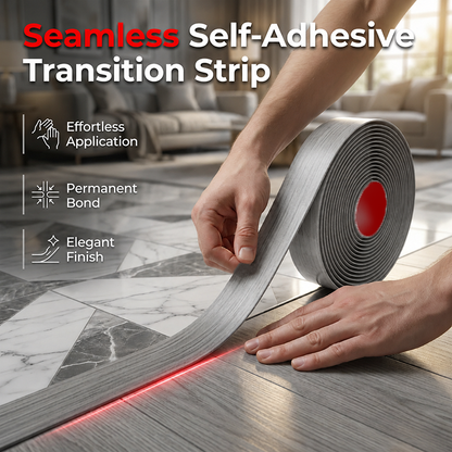 📢📢50 % DE RÉDUCTION !! ⏰Bande de Transition de Sol Flexible – Auto-Adhésive, PVC Durable, Anti-Trébuchement 🏠