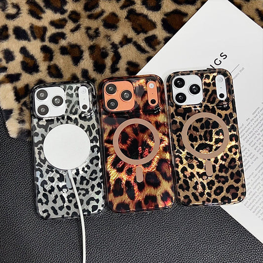 📢📢40% DE RÉDUCTION !! ⏰Coque iPhone Magnétique Imprimé Léopard