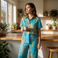 Women’s Casual Short Sleeve Top and Pants Set