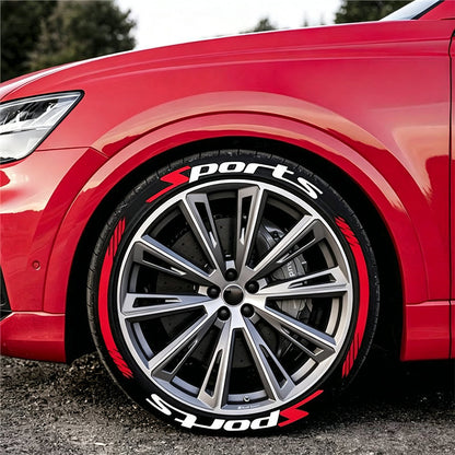 📢📢50 % DE RÉDUCTION !! ⏰Autocollants de Lettrage pour Flanc de Pneu – Adhésif Haute Qualité & 4 Couleurs for Look Racing Sportif ✨