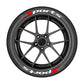 📢📢50 % DE RÉDUCTION !! ⏰Autocollants de Lettrage pour Flanc de Pneu – Adhésif Haute Qualité & 4 Couleurs for Look Racing Sportif ✨